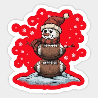 Football Snowman Sticker
